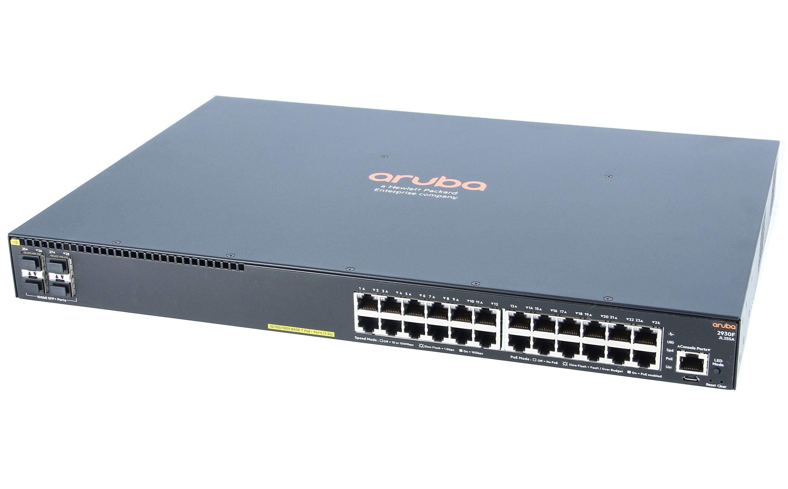 Aruba 2930F 24G PoE+ 4SFP+ Managed L3 Gigabit Ethernet (10/100/1000) Power over Ethernet (PoE) 1U Grey